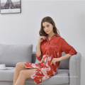 Crane Sexi Satin Silk Floral Robes Ladies Sleepwear